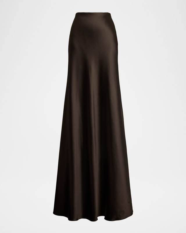 Masina Satin Trumpet Maxi Skirt